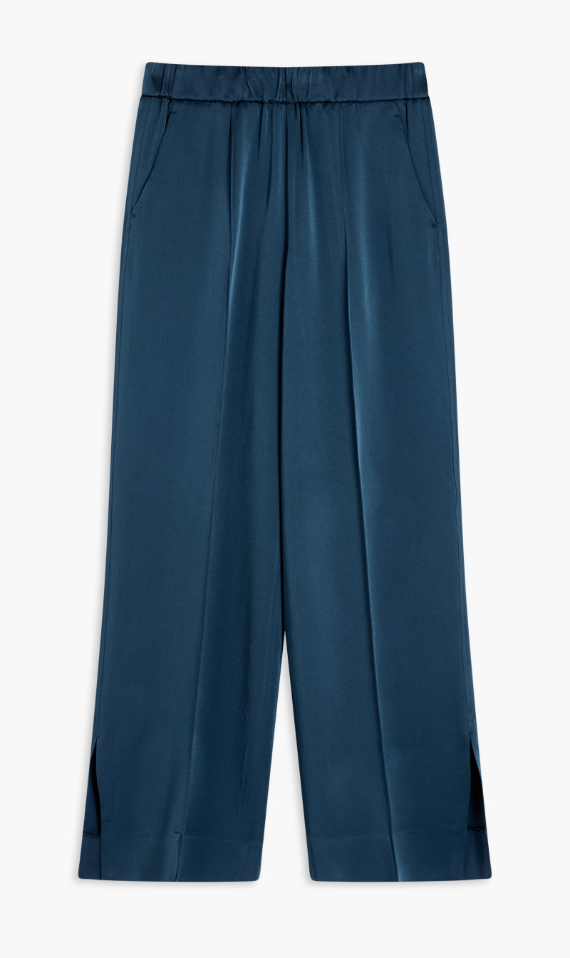 

Jil Sander Blue High Rise Straight Pant In Crepe for Women | The Deal Outlet