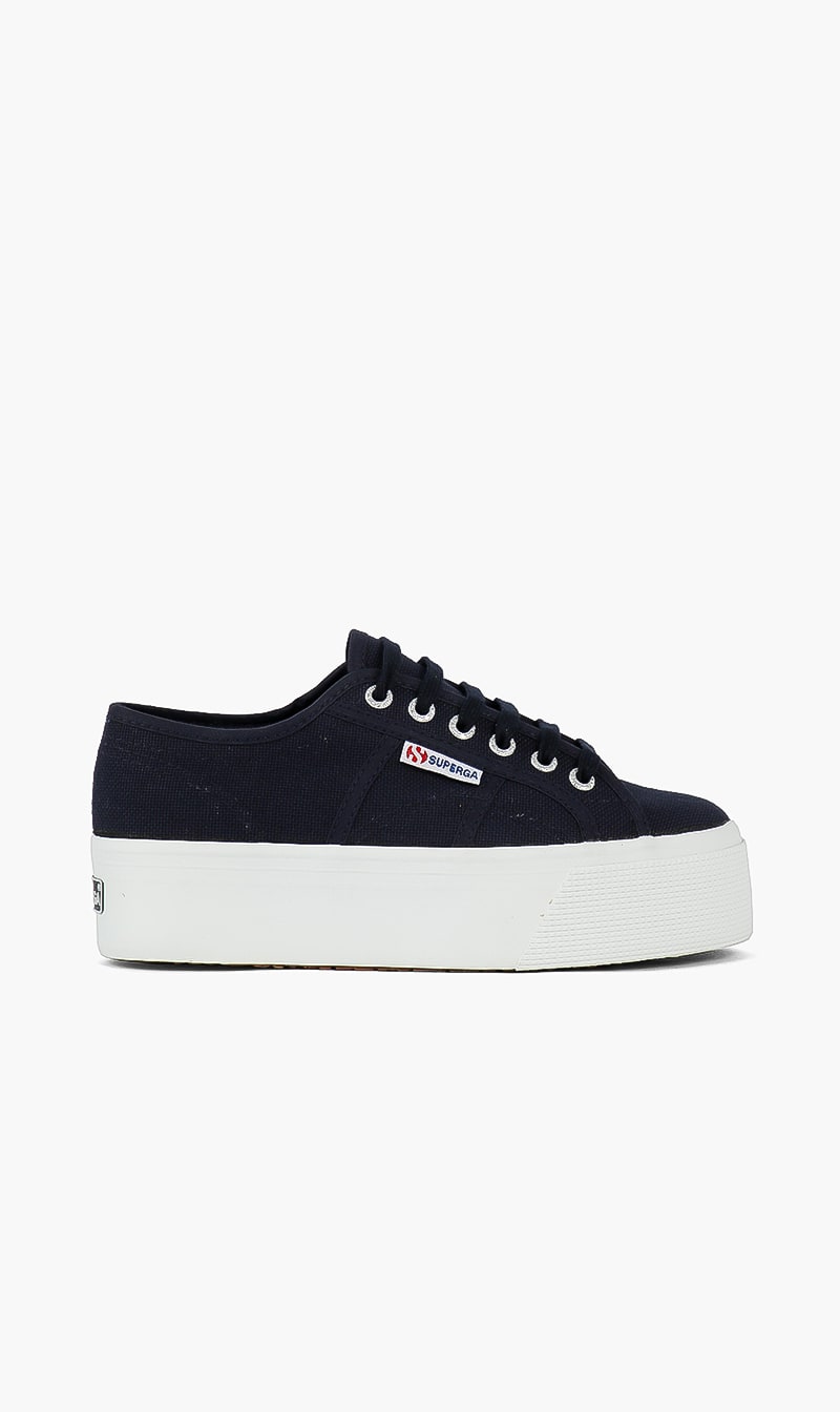 

Superga Blue Cotw Linea Platform Sneakers for Women | The Deal Outlet