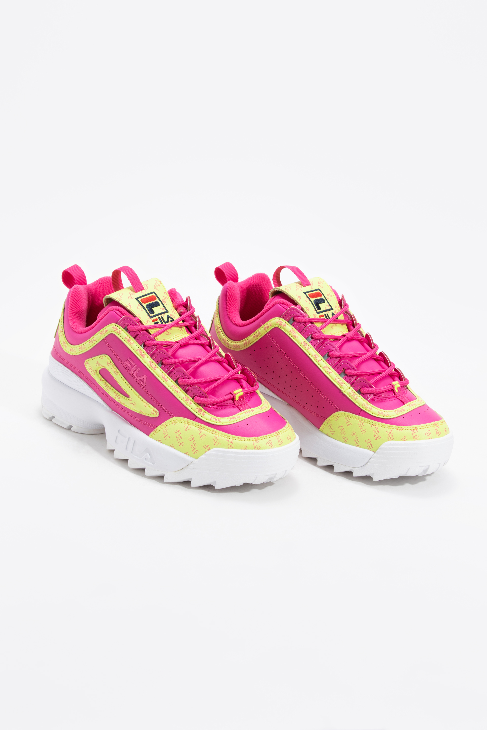 

Fila Pink Disruptor 2 Multiflag Sneakers for Women | The Deal Outlet