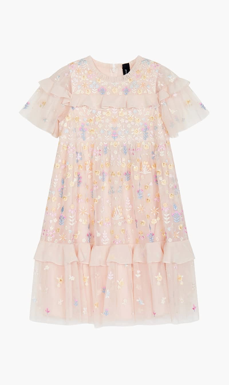 

Needle & Thread Multi-color Flowerbed Embroidery Kids Dress for Girls | The Deal Outlet