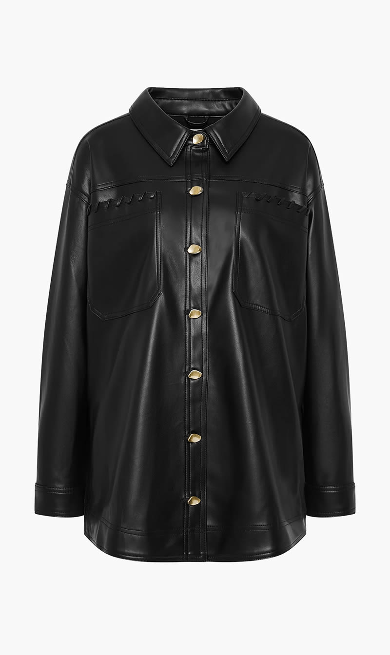 

Aje Black Unity Braided Knot Shirt for Women | The Deal Outlet