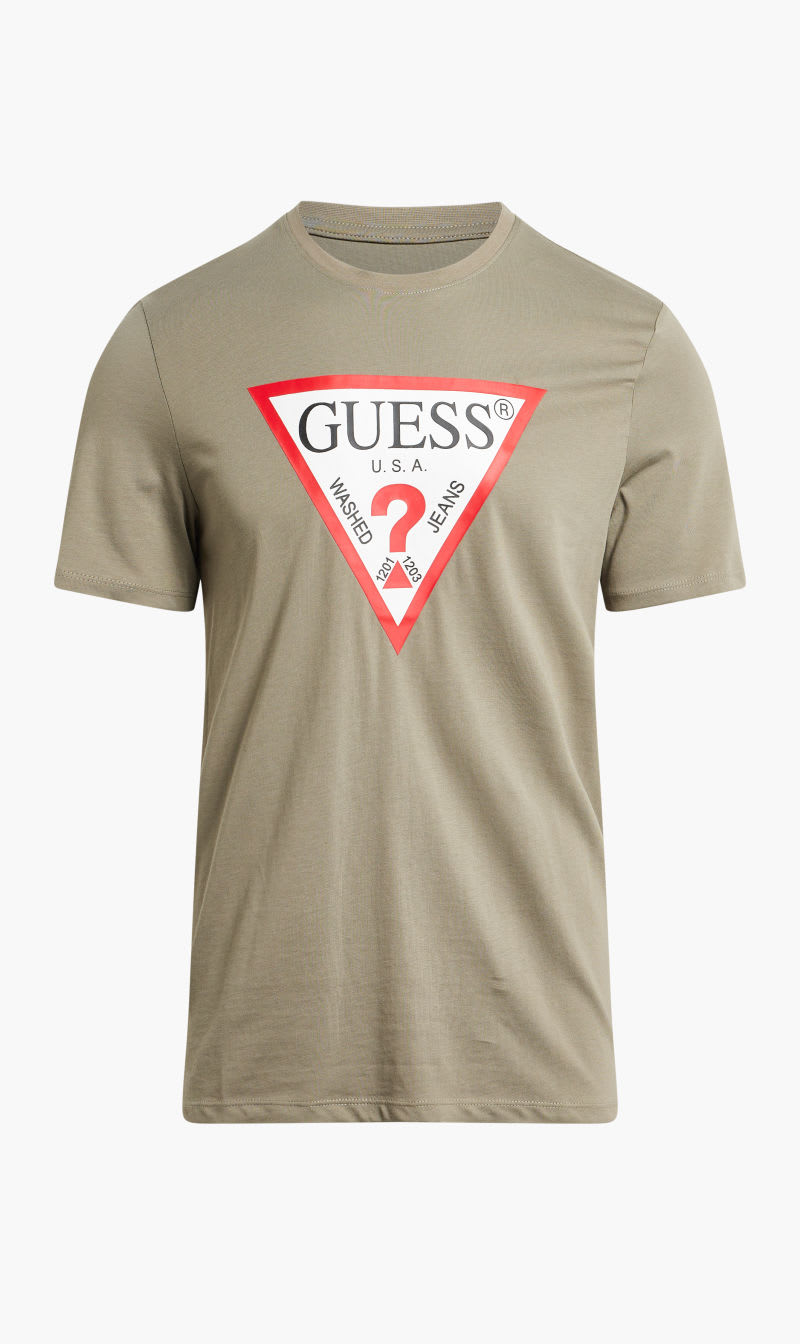

Guess Green Original Logo Organic Stream Jersey T-shirt for Men | The Deal Outlet
