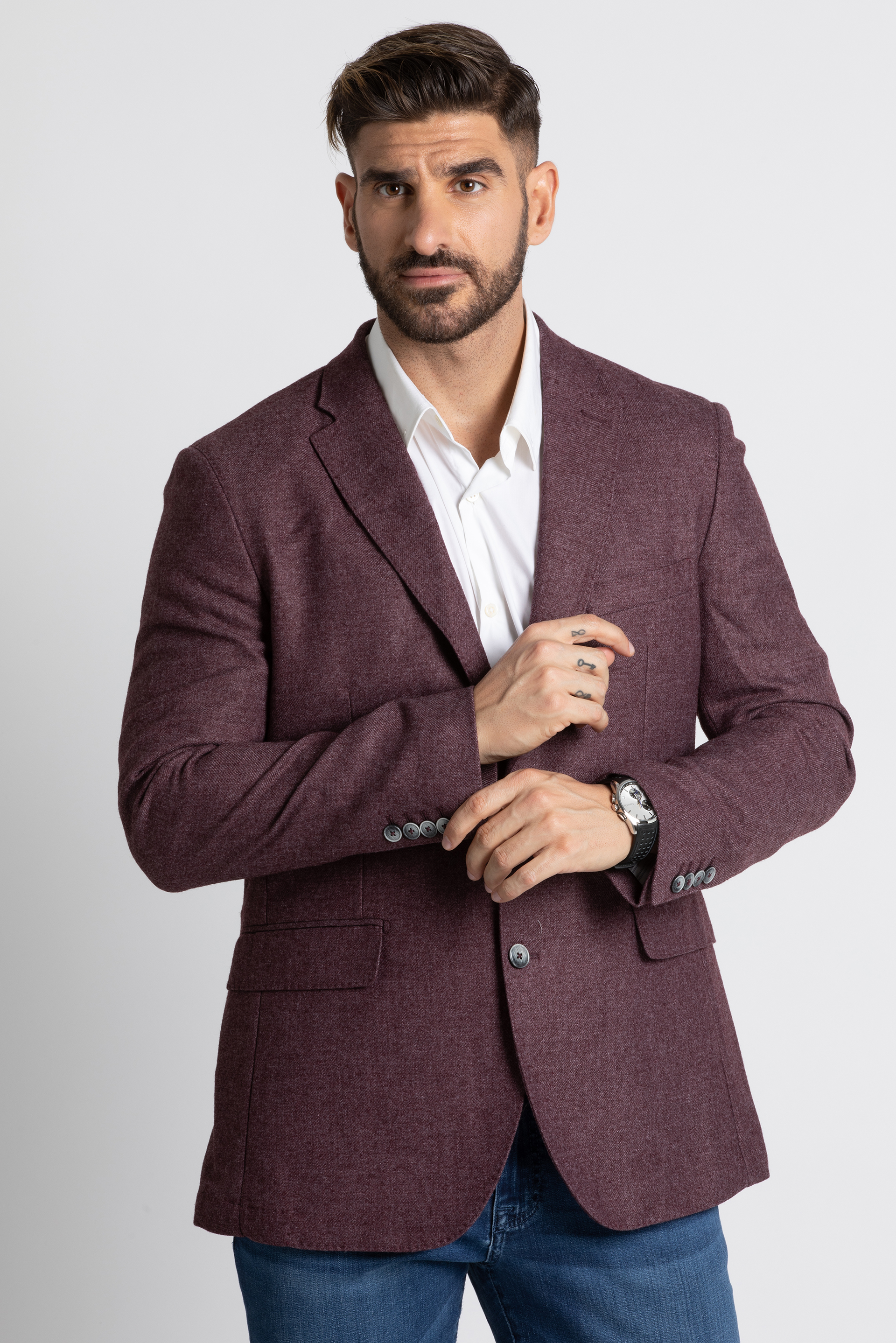 

Hackett London Textured Wool Blazer