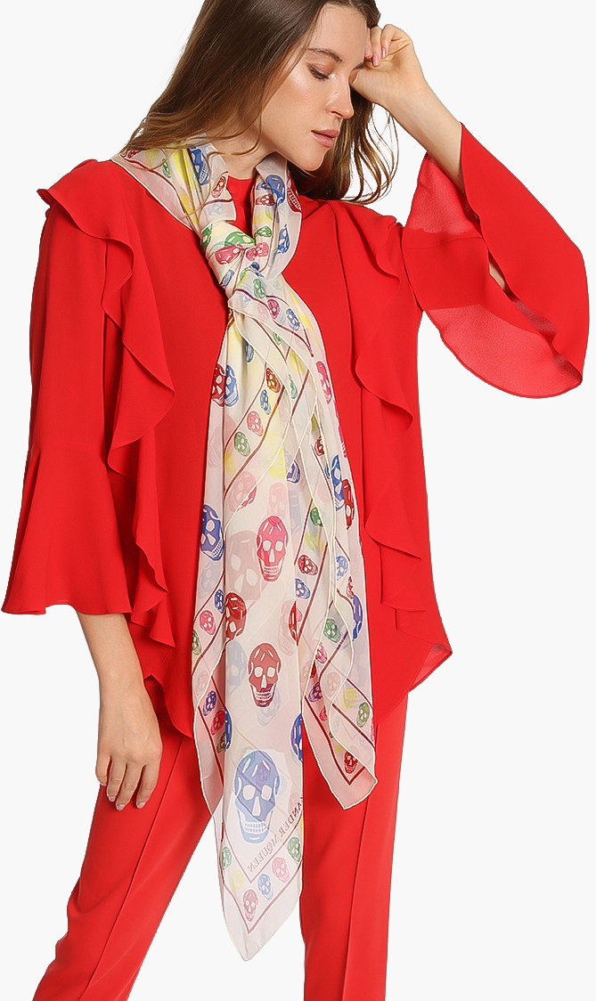 

ALEXANDER MCQUEEN Skull Print Scarf