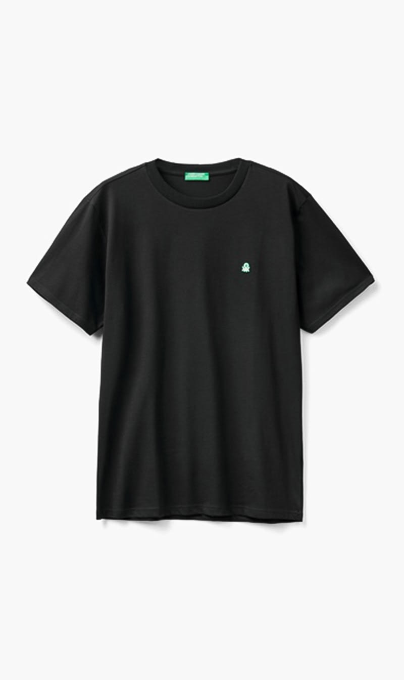 Black United Colors Of Benetton Blue Crew Neck T-shirt for Men