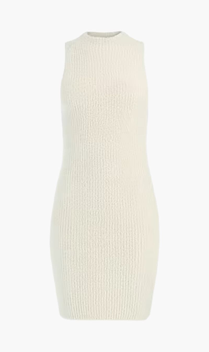 

Guess White Fuzzy Sweater Dress for Women | The Deal Outlet