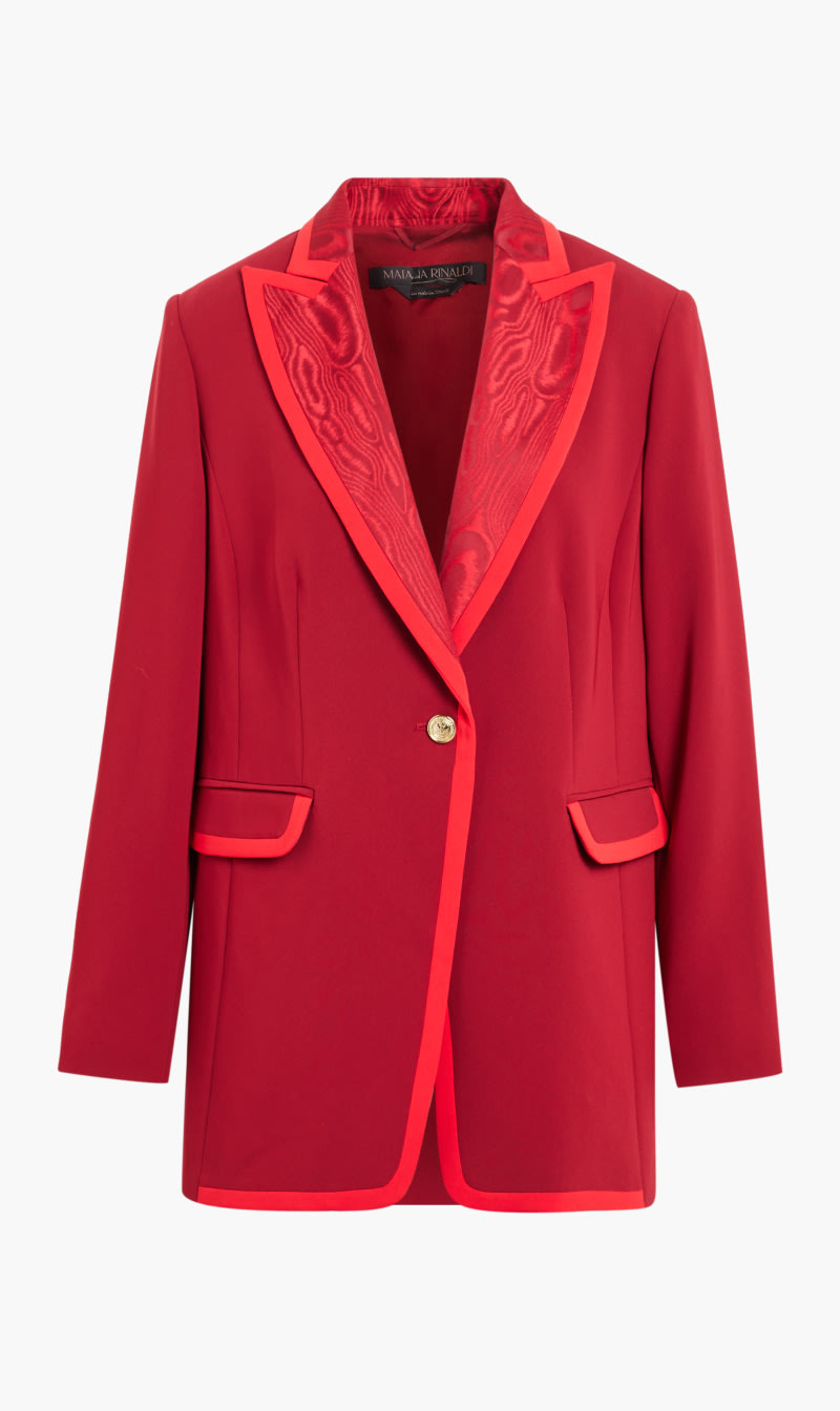 

Marina Rinaldi Red Polished Caprera Jacket for Women | The Deal Outlet