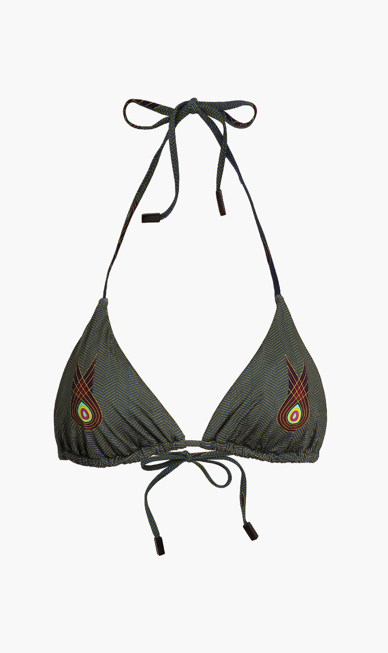 

Striped Bikini Top, Blue