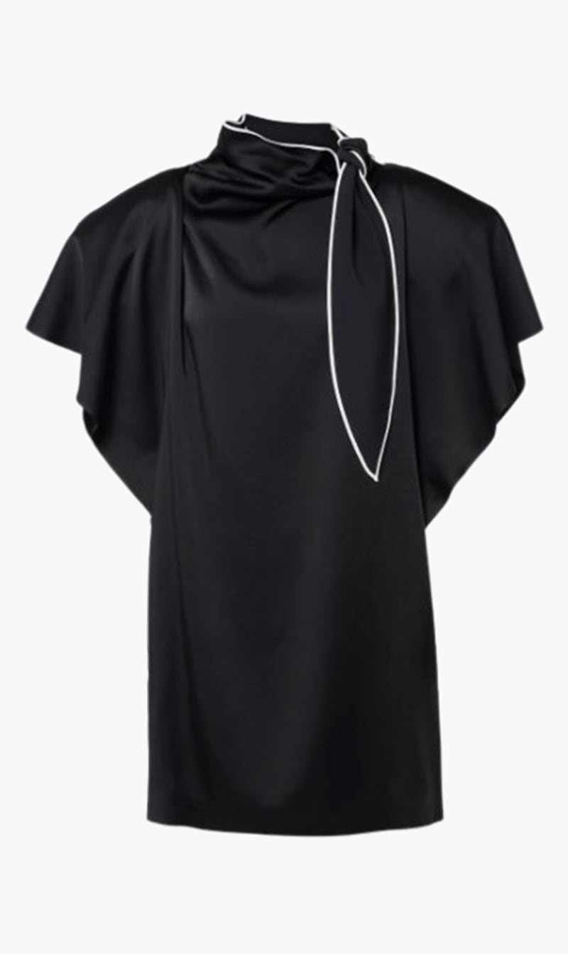 

Stella Mc Cartney Black Sleeveless Blouse With Bow for Women | The Deal Outlet