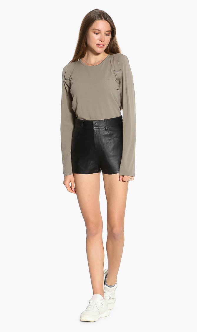 

Leather Shorts, Black