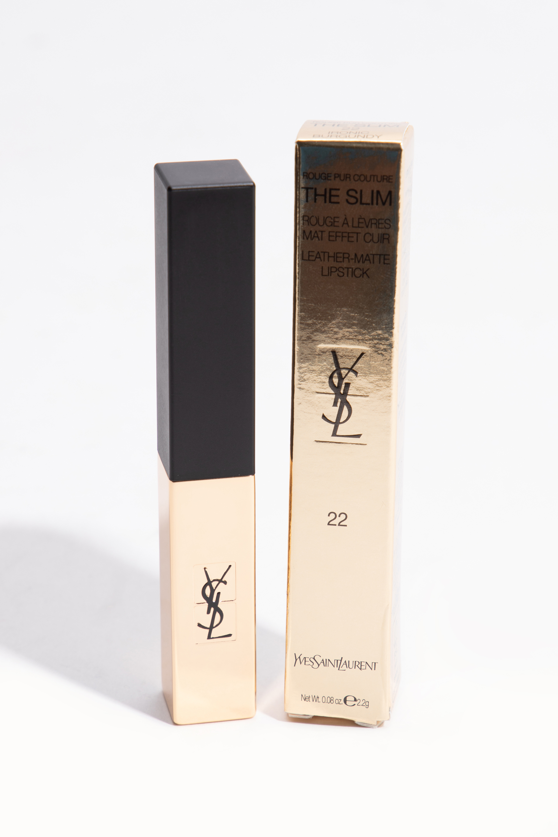 

Ysl Rouge Pur Couture The Slim Lipstick, #22 Ironic Burgundy