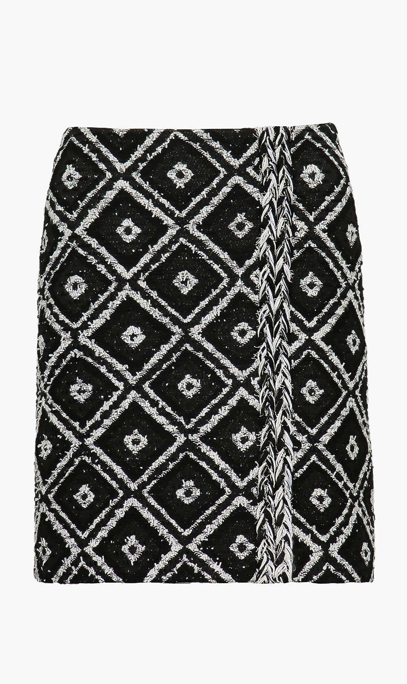 

Karl Lagerfeld Black Boucle Wrap Skirt for Women | The Deal Outlet