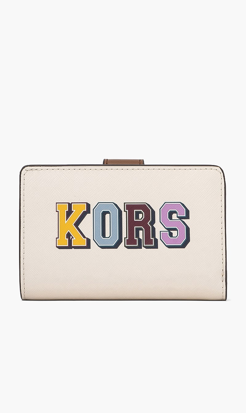 

Michael Kors Brown Leather Flap Wallet for Women | The Deal Outlet