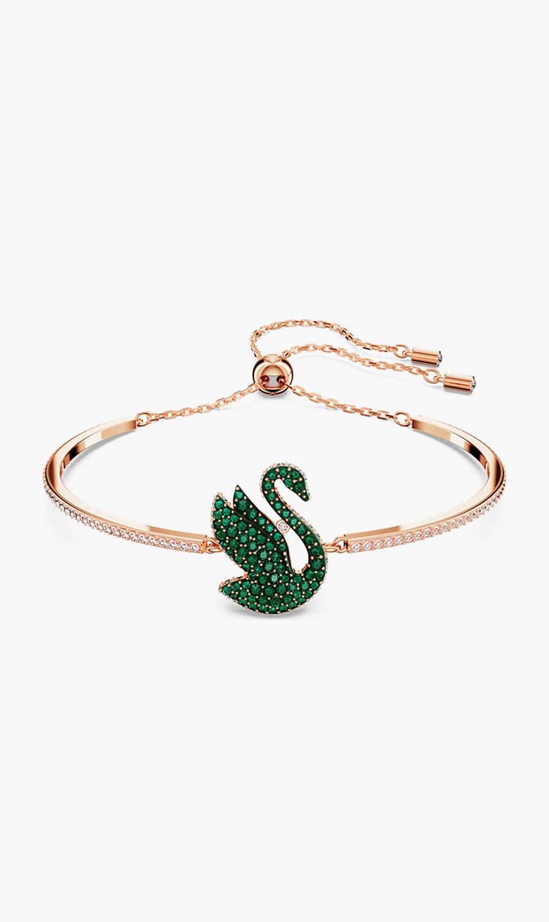 

Swarovski Others Sjc Cex Iconic Swan Soft Bangle Gre/ros M for Women | The Deal Outlet