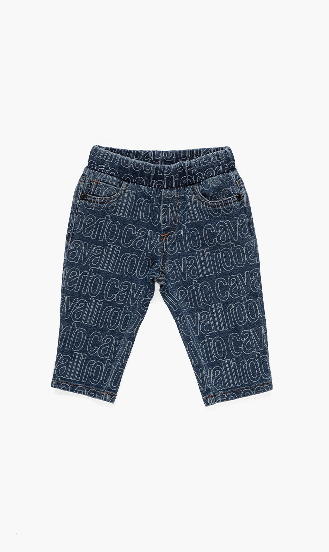

Roberto Cavalli All Over Logo Print Jeans
