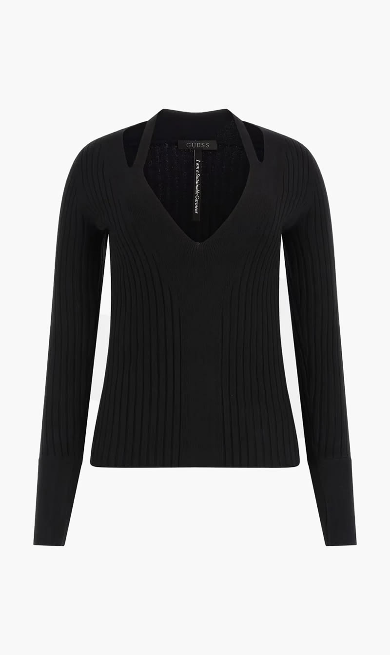 

Guess Black Ls Vn Aline Swtr for Women | The Deal Outlet