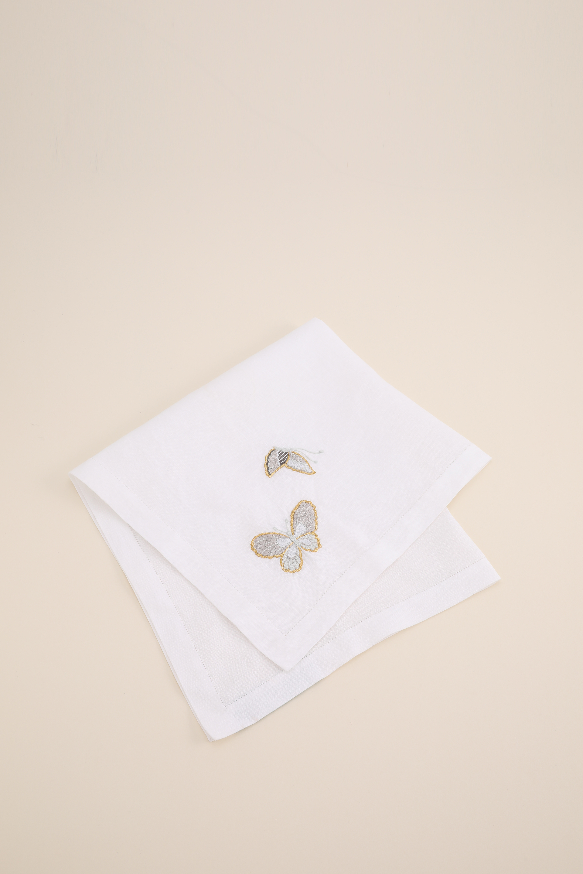 

D Porthault Papillon Cocktail Napkin