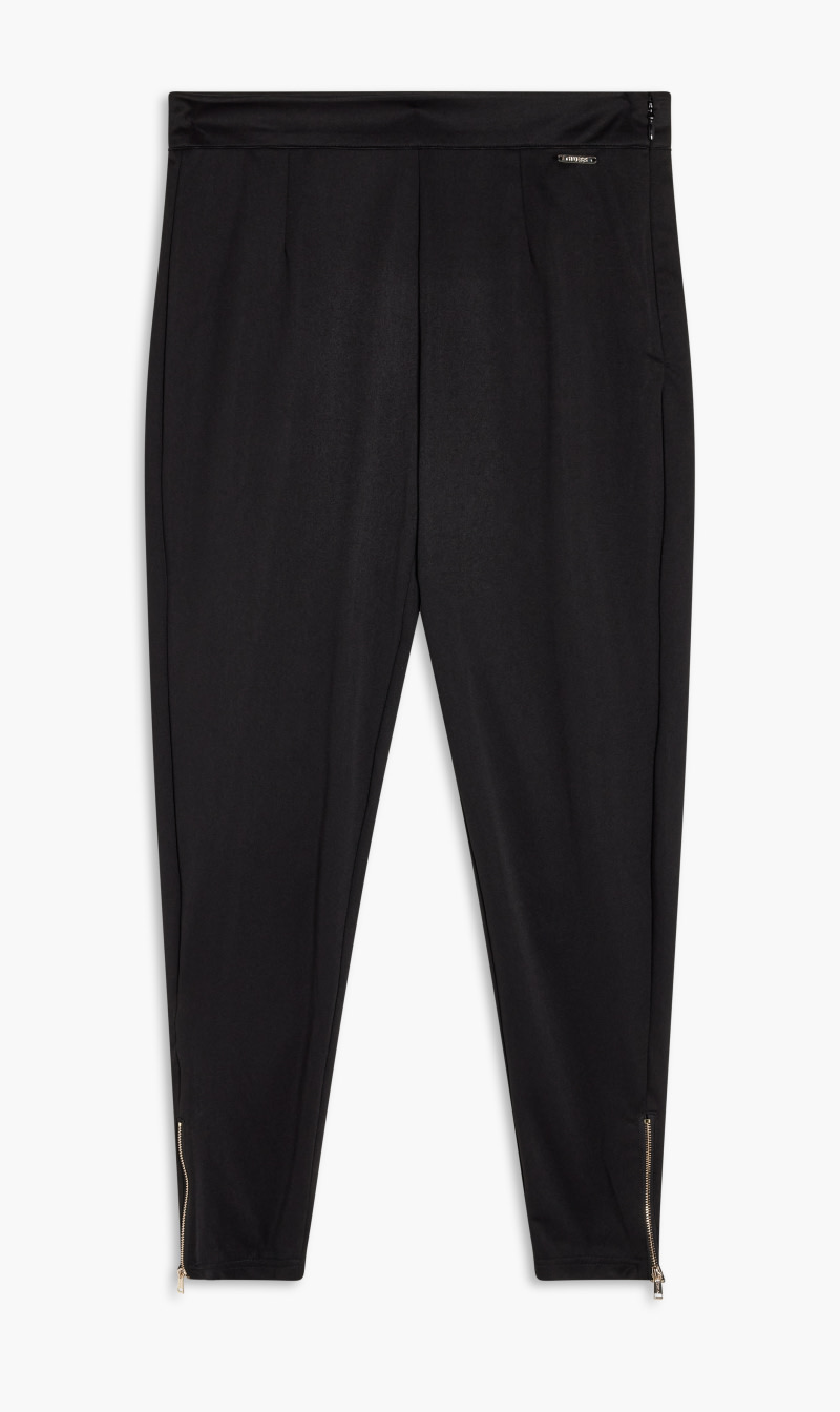 

Shiny Zipped Legging, Black