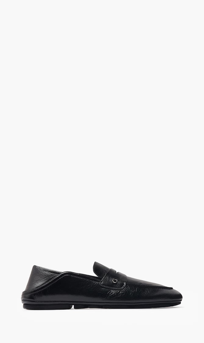 Ferragamo Black Hybrid Driver Shoes for Men