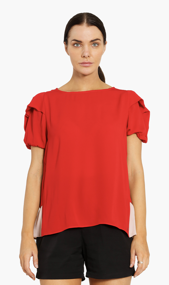 

Frilled Shoulder Blouse
