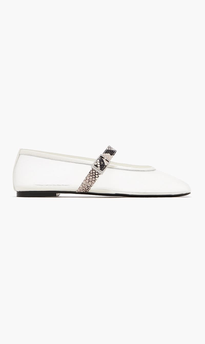 White Pernille Mesh White Ballerina for Women