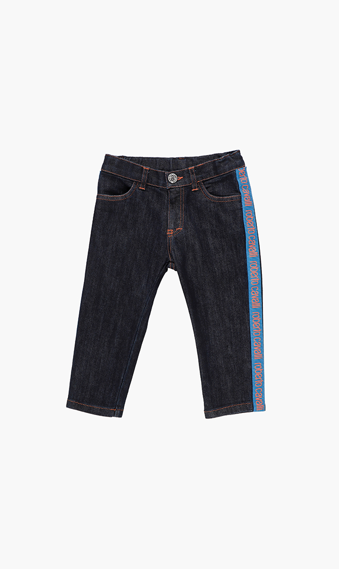 

Contrasting Band Logo Jeans
