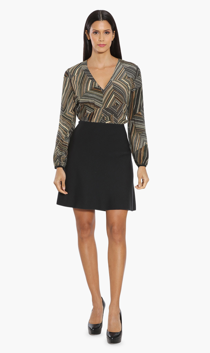 

Longchamp Printed Long Sleeves Dress