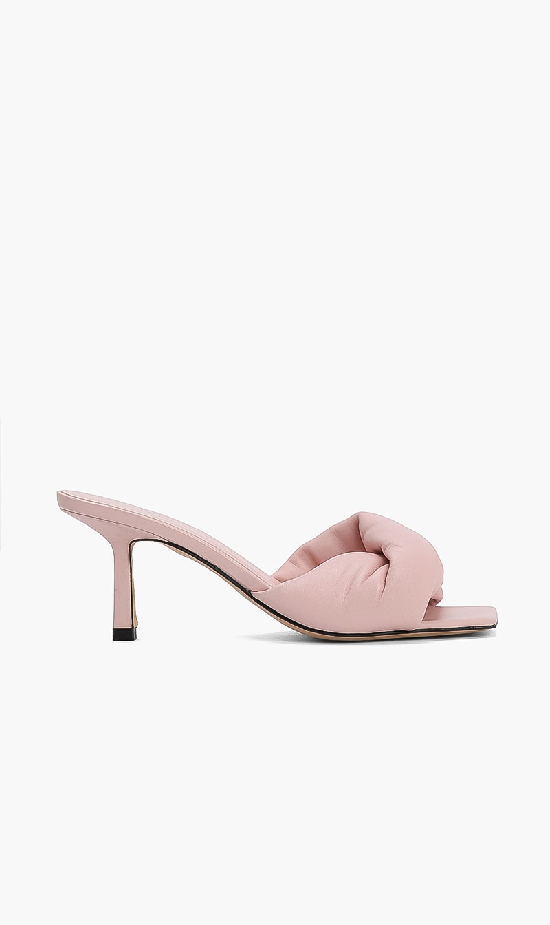 

Twist Front 75 Heel Mules, Pink