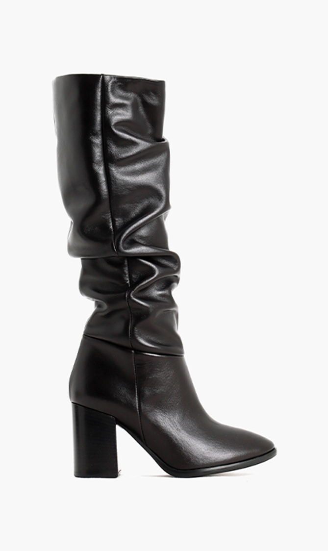 

Pollini Crumpled Leather Boots