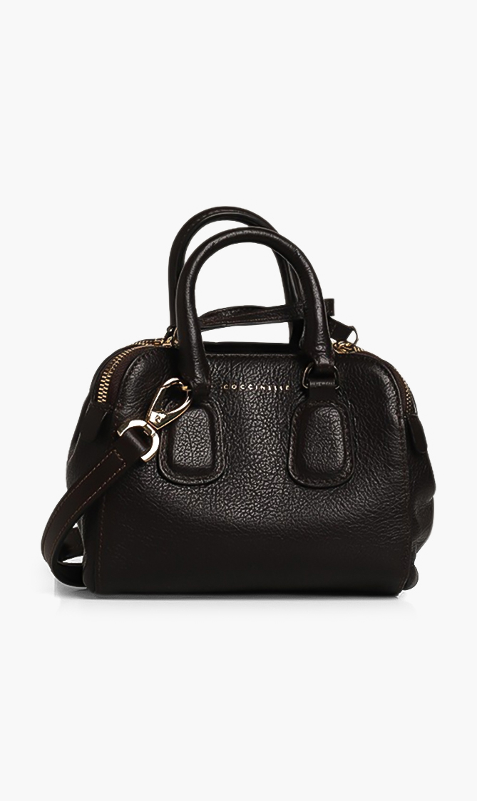 

COCCINELLE Flap Grain Leather Crossbody Bag