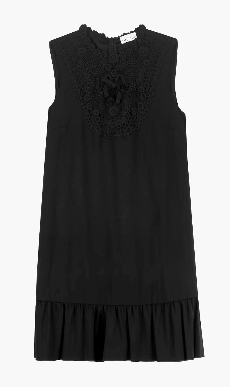 

Red Valentino Black Lace Neck Dress for Women | The Deal Outlet