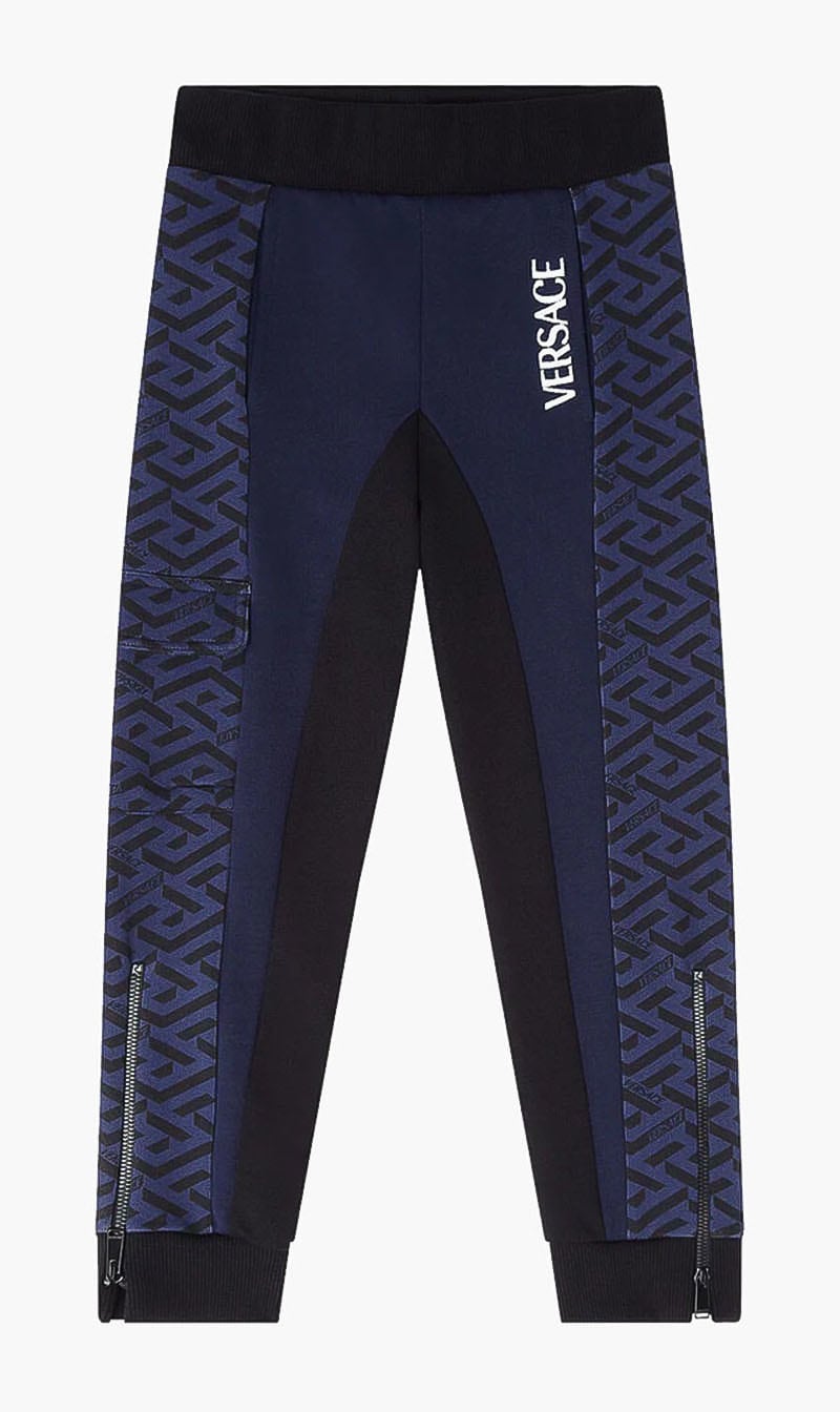 

Versace Blue Stylish Logo Print Sweatpants for Boys | The Deal Outlet