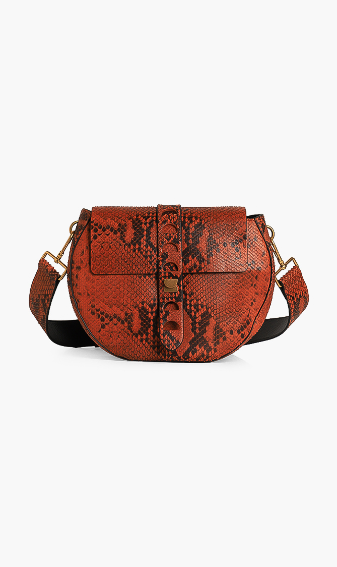 

COCCINELLE Leather Snake Skin Crossbody Bag