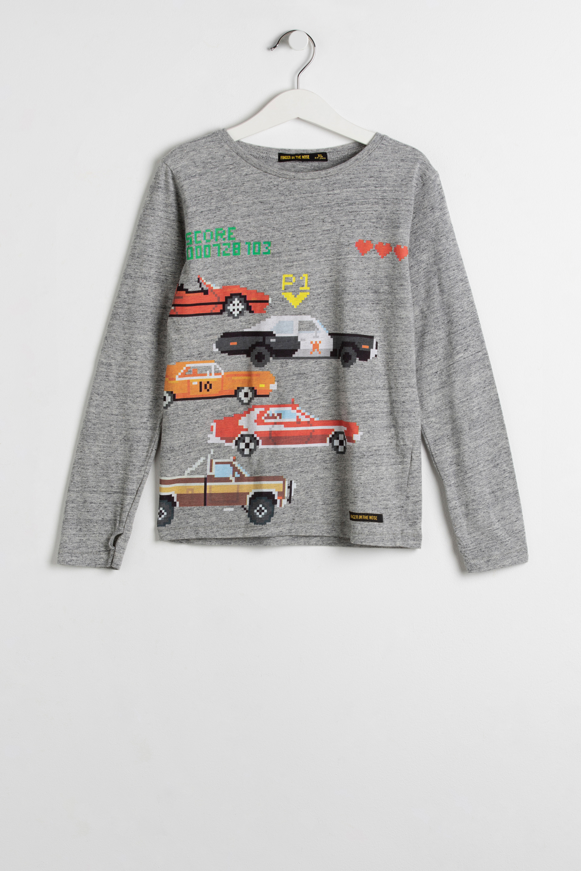 

Finger In The Nose Gray Longjohn T-shirt