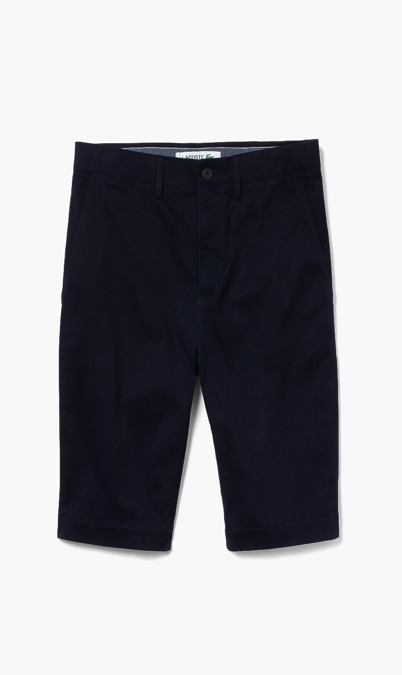 

Lacoste Black Slim Fit Stretch Gabardine Bermuda for Men | The Deal Outlet