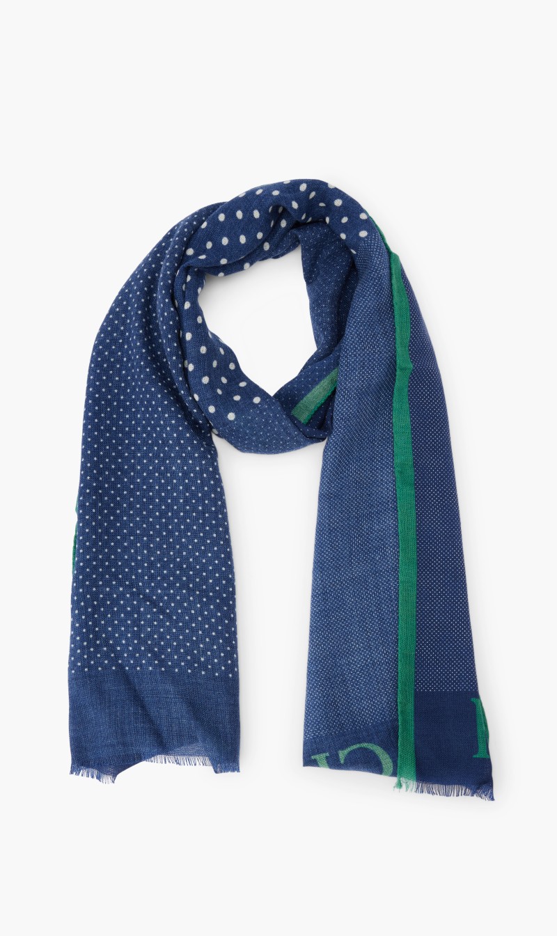 

Hackett London Blue Elegant Patterned Scarf for Men | The Deal Outlet
