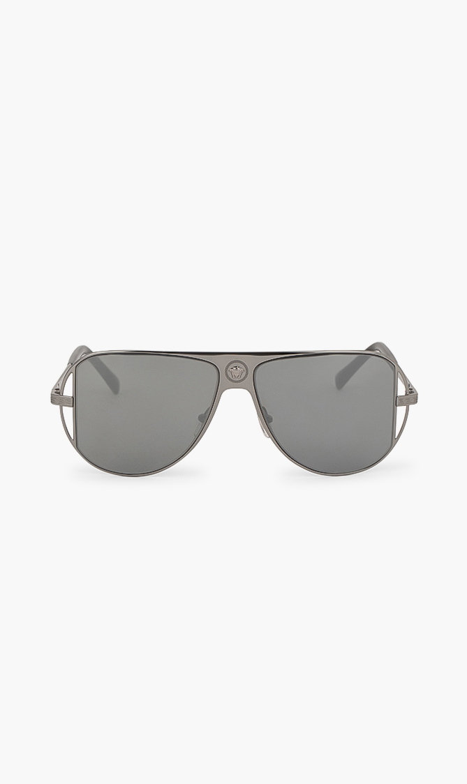 Versace Logo Aviator Sunglasses