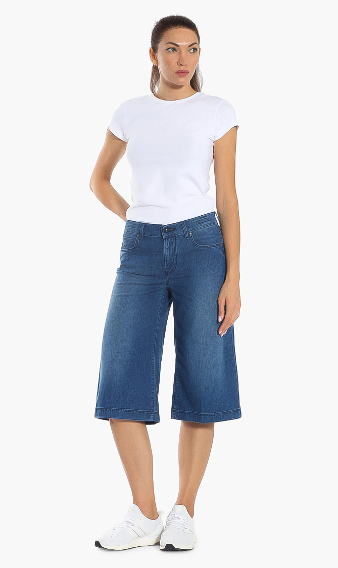 

Anouk Wide Leg Denim Culottes, Blue