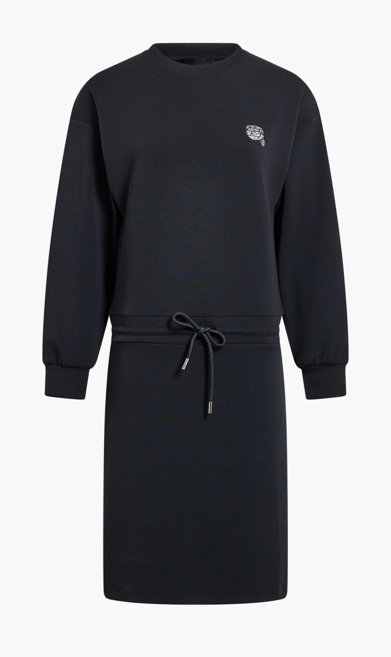 

Karl Lagerfeld Black Ikonik 2 Glitter Sweat Dress for Women | The Deal Outlet