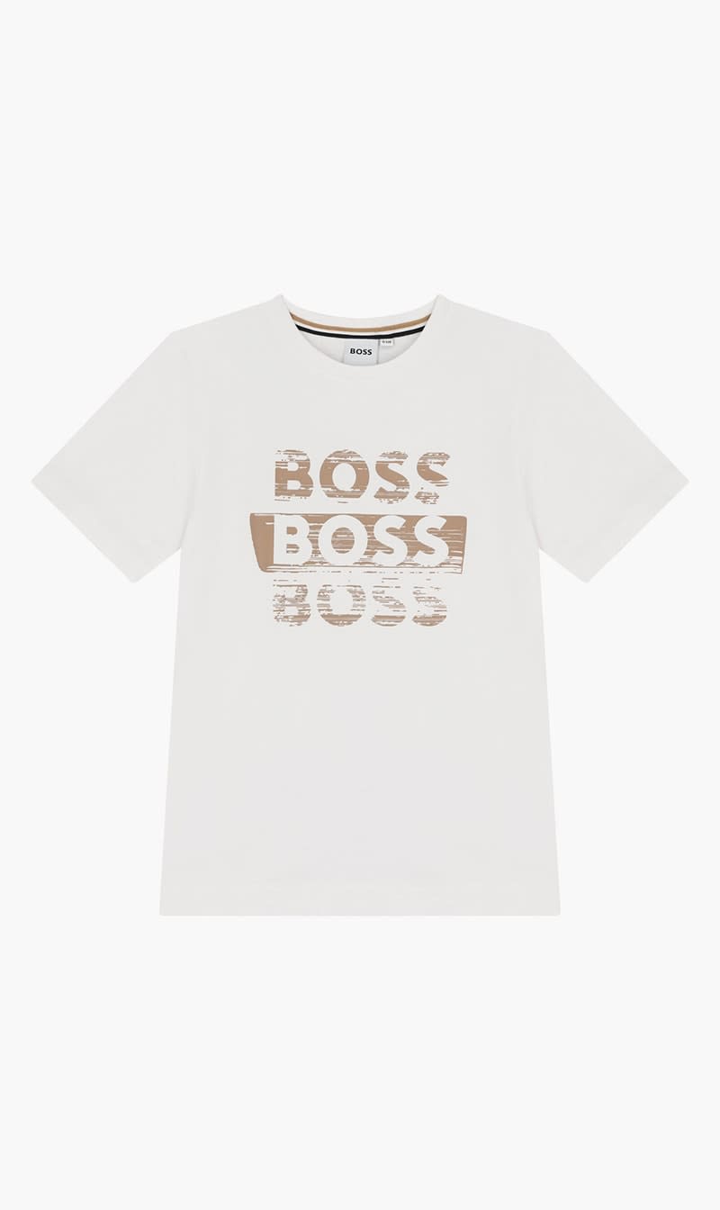 

Boss White Short Sleeves Tee Shirt for Boys | The Deal Outlet