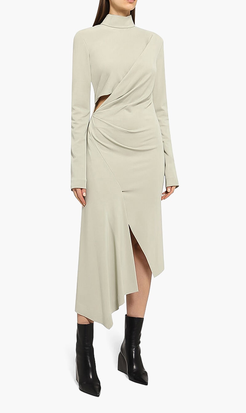 

Jersey Long Sleeve Dress, Grey