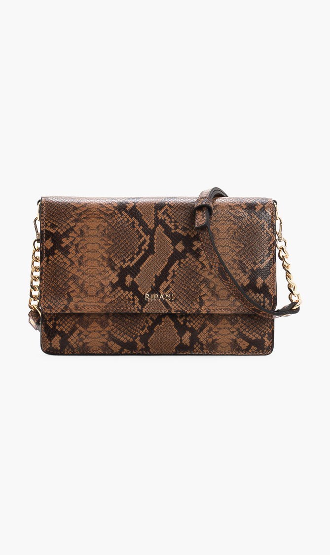 

Ripani Verbena Snake Print Leather Crossbody Bag