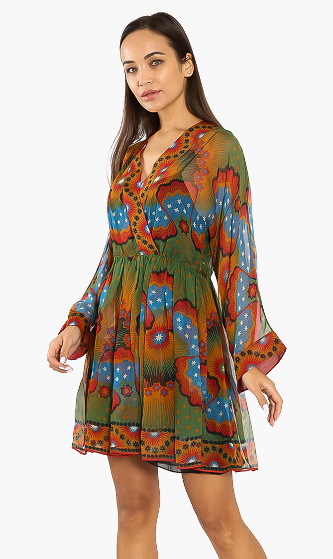 

Star Stripes' Mini Dress, Multi-color