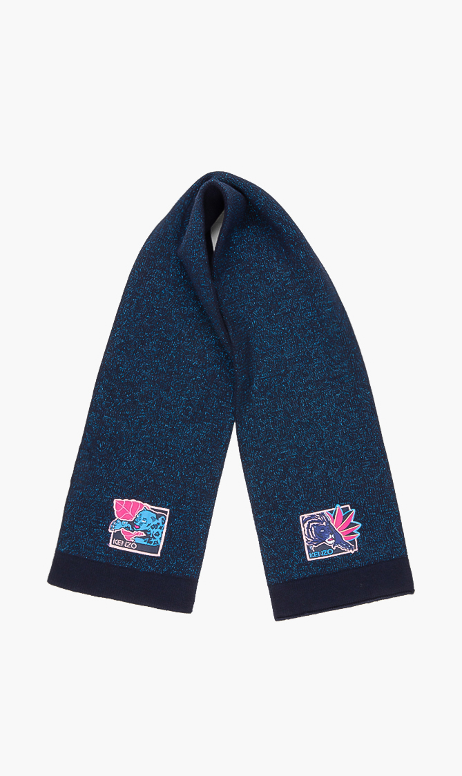 

Kenzo Logo Knit Scarf