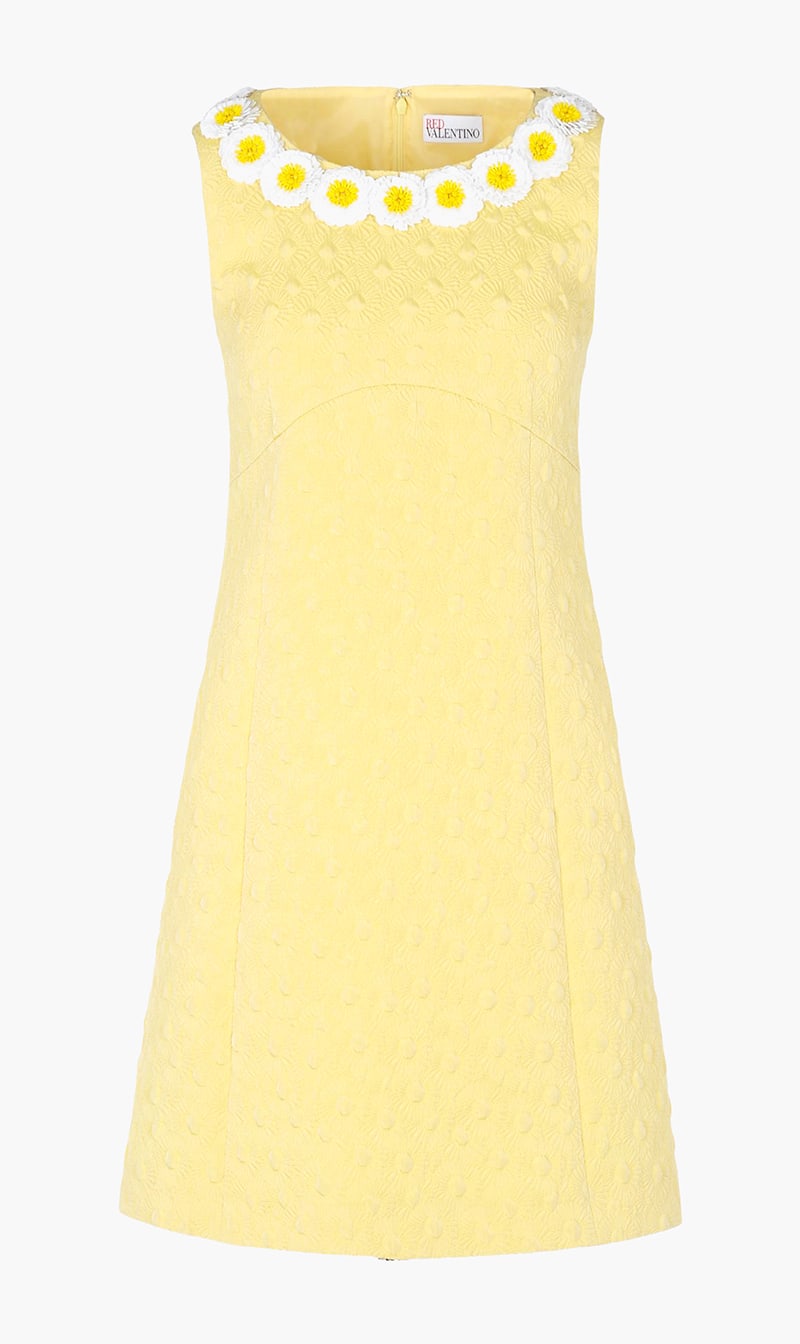 

Red Valentino Daisy Brocade Embroidered Dress