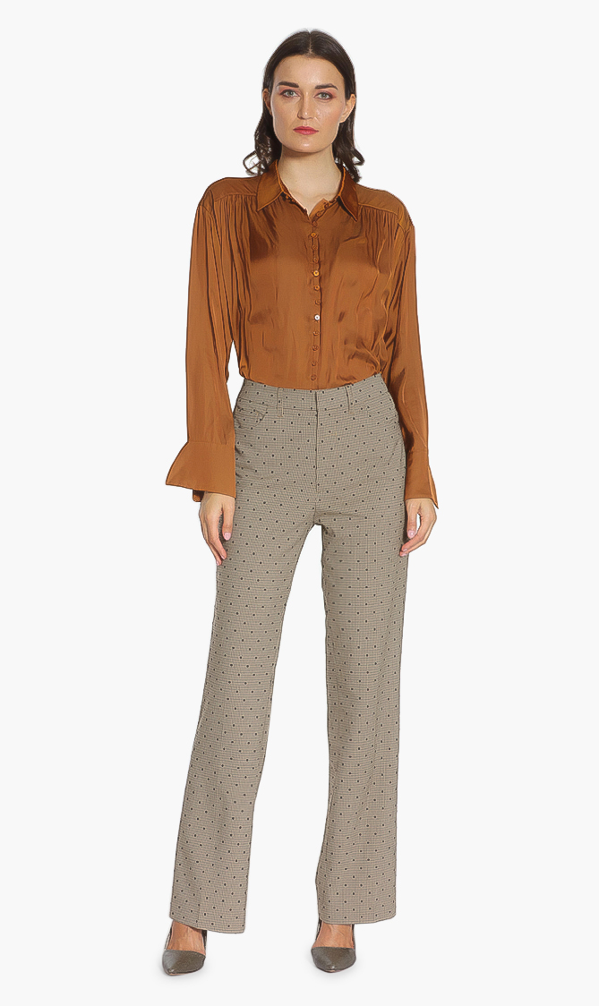 

Polka Dots Checkered Pattern Pants
