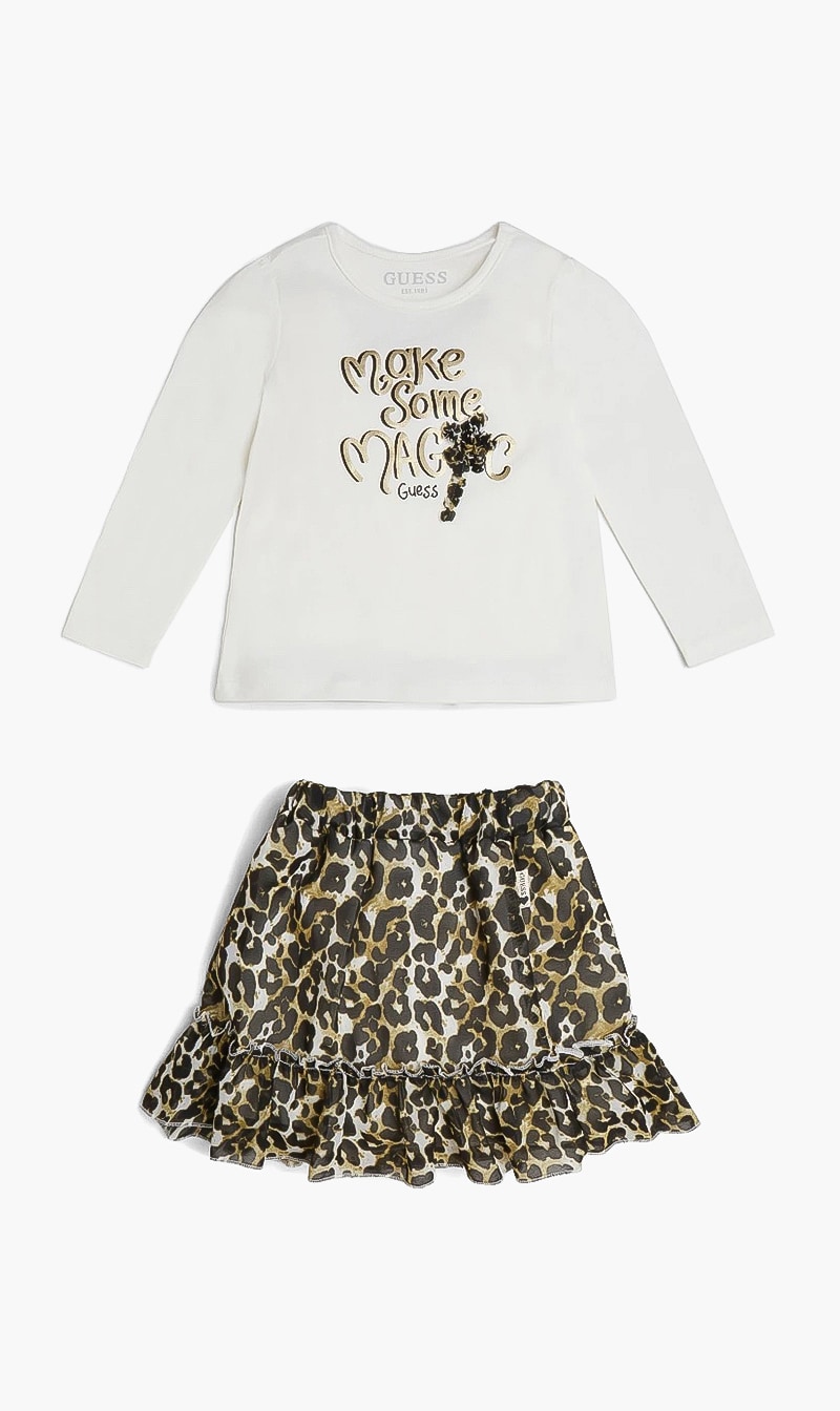

Leopard Print 2 Pc Set, White