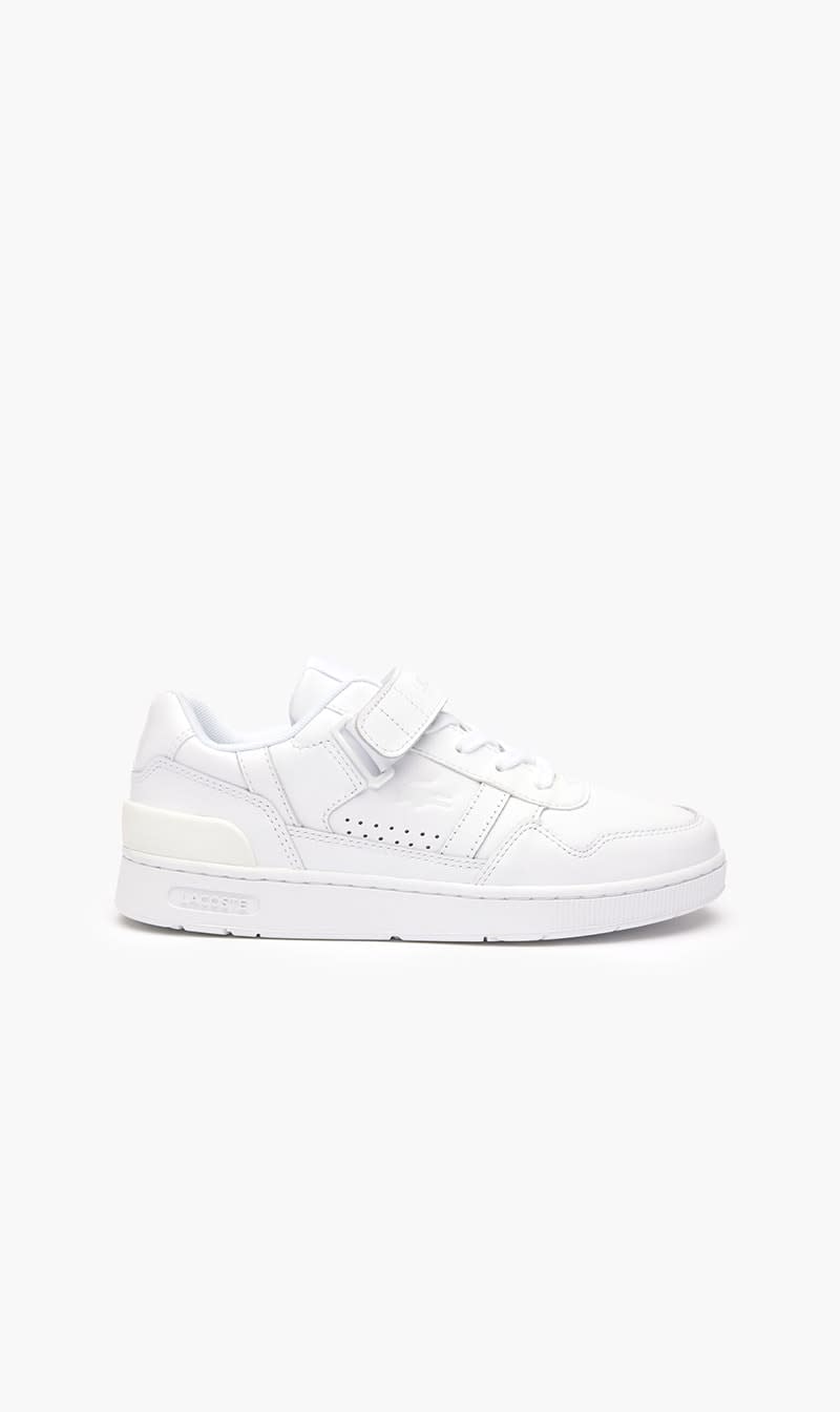 

Lacoste White T-clip Velcro Leather Trainers for Women | The Deal Outlet