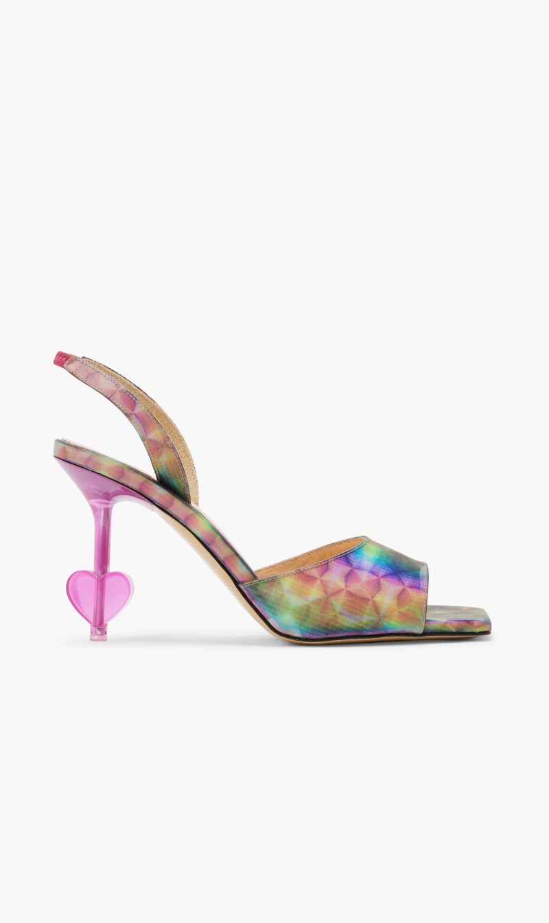 

Mach And Mach Multi-color Heart Heel Sandals for Women | The Deal Outlet
