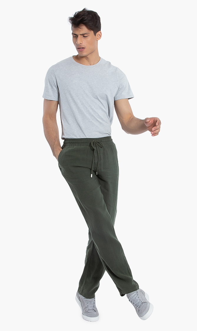 

Vilebrequin Solid Linen Drawstring Pants